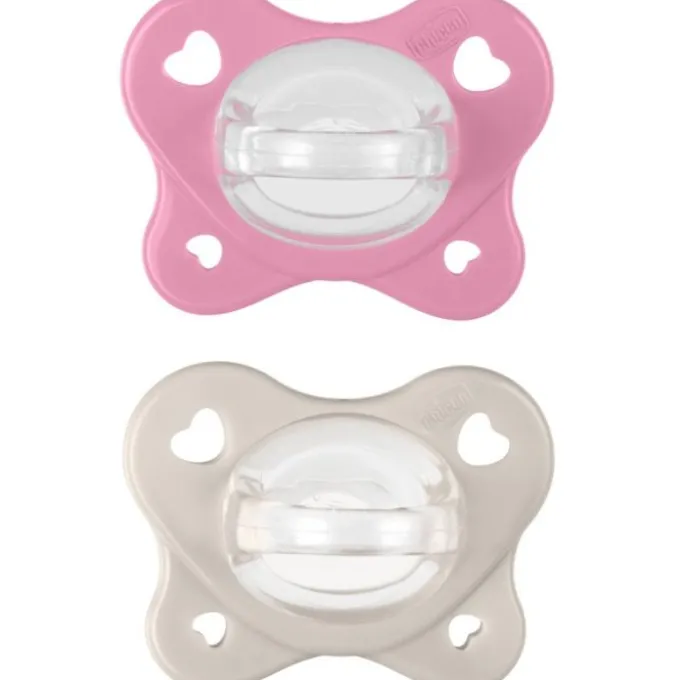 Chicco Dual Soft Succhietto Rosa 6-16 Mesi 2 Pezzi