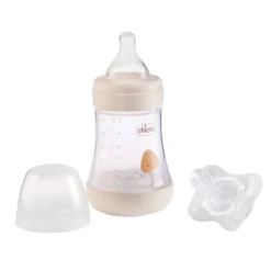 Chicco Perfect 5 Biberon 0Mesi+ 150Ml + Gommottino 0-2 Mesi Silicone Neutro