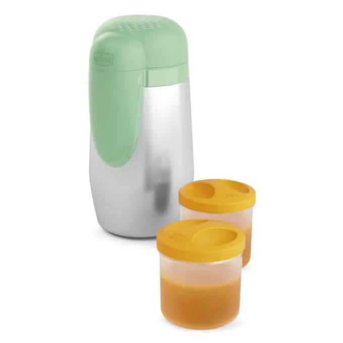 Chicco Portavivande Termico Acciaio Inox 2 Pezzi 250 Ml Stoviglie