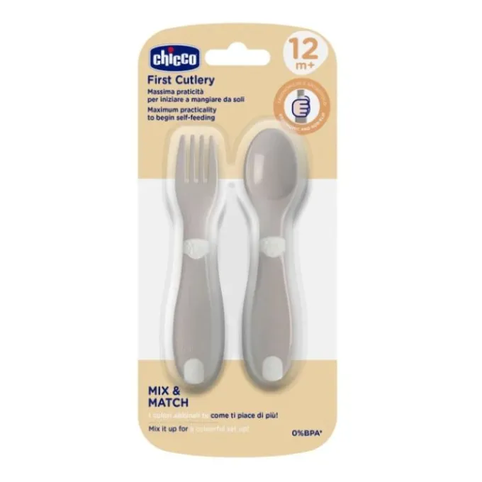CHICCO POSATINE ERGONOMICHE 12M+ GRIGIO - PUERICULTURA