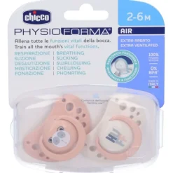 Chicco Succhietti Air Rosa Silicone 2-6 Mesi 2 Pezzi
