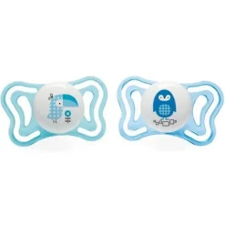 Chicco Succhietto Light Boy Silicone 2-6 Mesi 2 Pezzi Succhietti Scudo Rigido