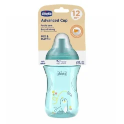 CHICCO TAZZA ADVANCED 12M+ 266ML COLORE AZZURRO - TAZZA PER BAMBINI DAI 12 MESI, 1 PEZZO