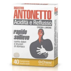 Chiesi Digestivo Antonetto Acidità Reflusso Crema Limone 40 Compresse Acidita'