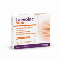 Chiesi Laevolac Stick Integratore Benessere Intestinale 10 Bustine Lassativi Azione Delicata