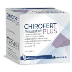 Chirofert Plus 40 Stick Pack Da 2,3 G Granulato Orosolubilecon Edulcoranti Senza Glutine Naturalmente Privo Di Lattosio