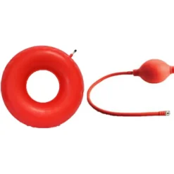Ciambella Gonfiabile Per Invalidi In Gomma Rossa Team Deluxecon Pompa 45Cm Diametro