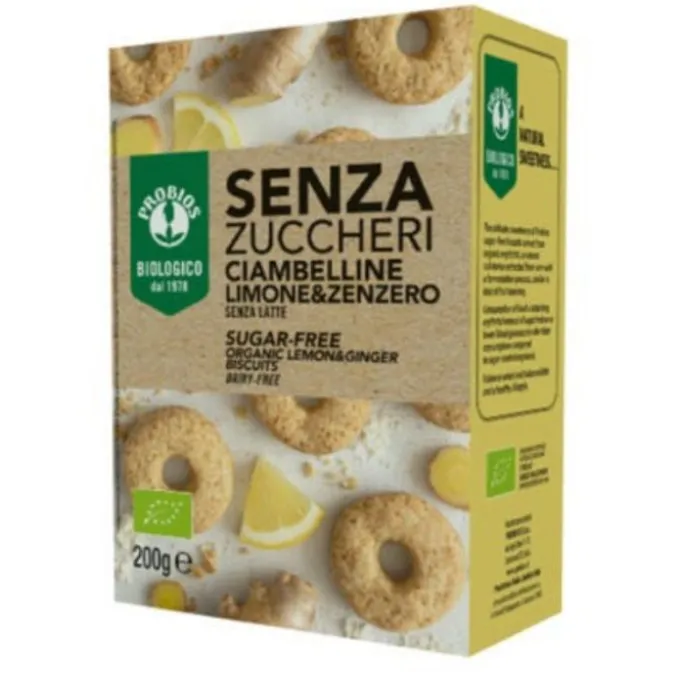 Ciambelline Limone/Zenzero Senza Zucchero 200 G Dolci E Merende