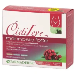 Cistileve Mannosio Forte 14 Bustine Da 3 G Aroma Naturale Frutti Rossi Con Edulcorante Stevia Senza Zuccheri Senza Glutine Senza Lattosio