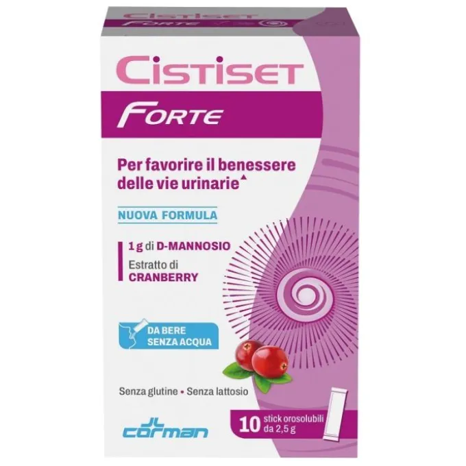 Cistiset Forte 10 Stick Orosolubili 2,5 G Senza Glutine Senza Lattosio