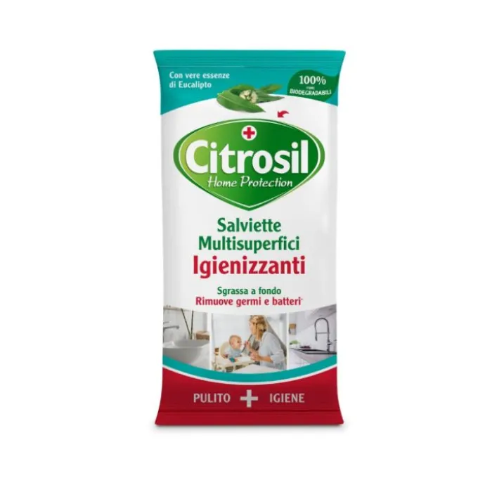 Citrosil Home Protection Salviette Igienizzanti Multisuperfici Eucalipto 40X12