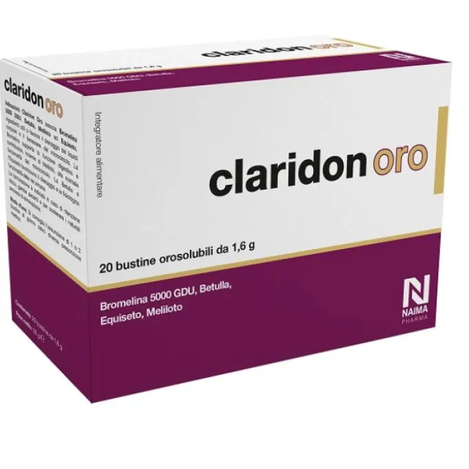 Claridon Oro 20 Bustine Orosolubili Da 1,6 G Ritenzione Idrica