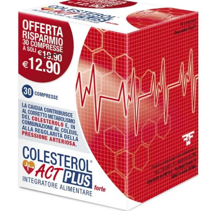 Colesterol Act Plus Forte Integratore Controllo Colesterolo 30 Compresse