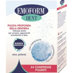Compresse Pulenti Emoform Dent 56 Pezzi Pulizia Protesi