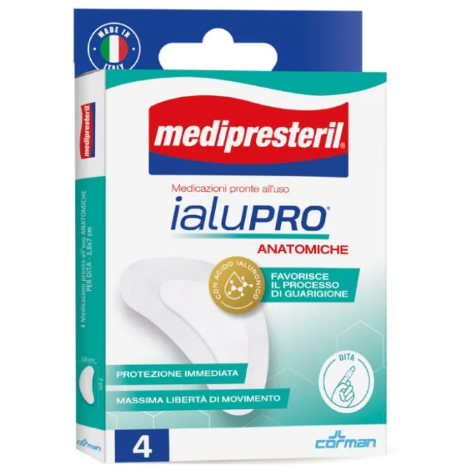 Corman Medipresteril Ialupro Dita 3,8X7 Cm 4 Pezzi Cerotti