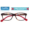Corpootto Occhiale Da Lettura President Tartaruga-Rosso +1,00 Diottrie