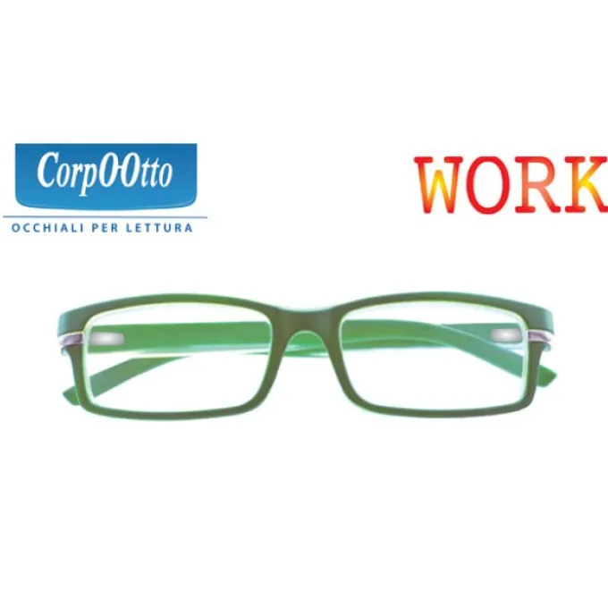 Corpootto Occhiali Per Lettura Work Verde Diottrie +2,50