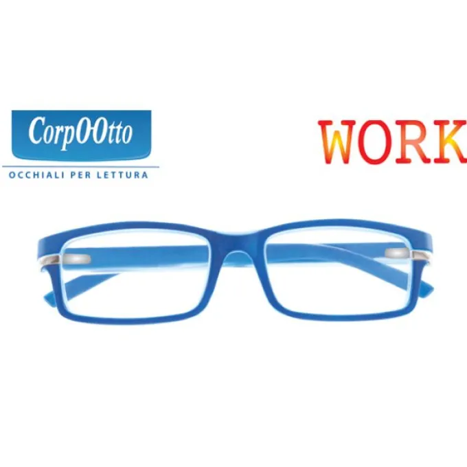 Corpootto Occhiali Per Lettura Work Azzurro Diottrie +3,00