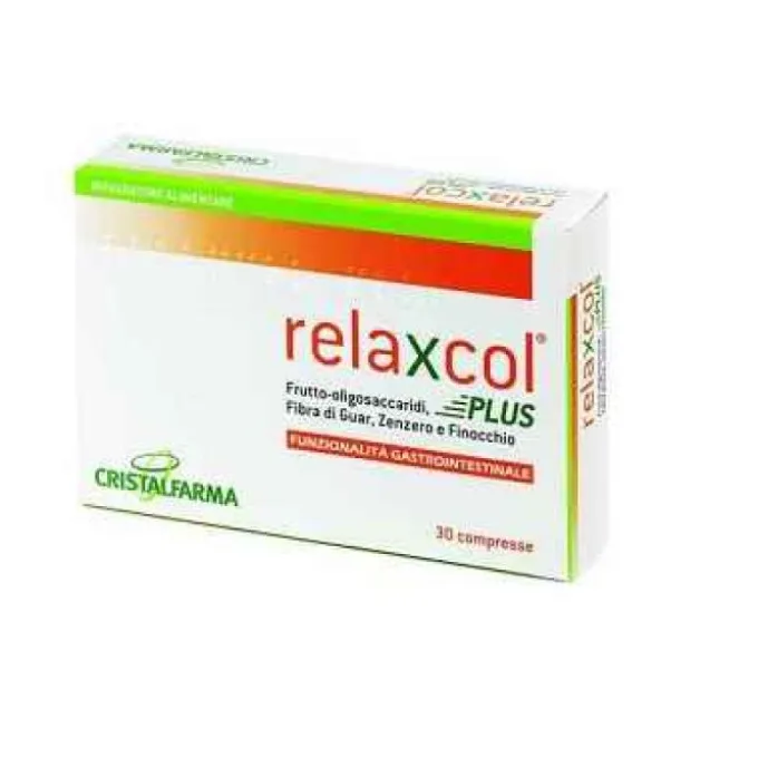 Cristalfarma Relaxcol Plus Integratore Funzionalità Gastrointestinale 30 Compresse