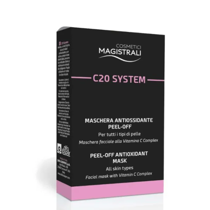 C 20 System Maschera Viso Peel Off Antiossidante 5 Bustine Da 6 Ml Maschere Viso