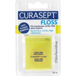 Curasept Classico Floss Filo Interdentale Ultra Fine Non Cerato Clorexidina 50 M