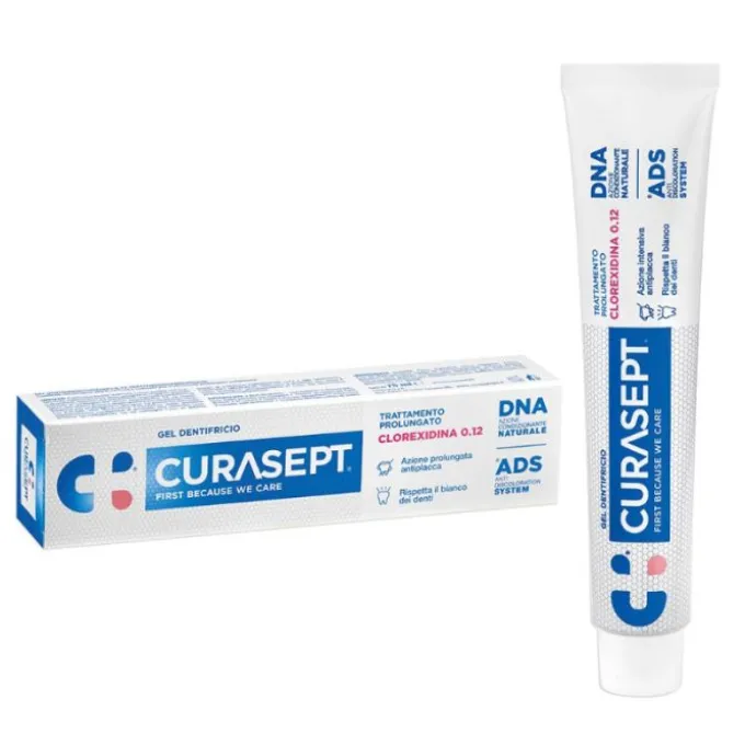 Curasept Cloredixina 0,12% Ads+Dna Gel Dentifricio 75 Ml