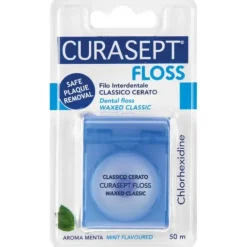 Curasept Floss Classico Cerato Filo Interdentale Con Clorexidina 50 M Fili Interdentali