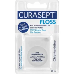 Curasept Floss Pfte Tape Clorexidina Filo Interdentale Sez.piatta 35 M Fili Interdentali