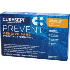 Curasept Prevent Gengive Sane 16 Compresse Orosolubili Fermenti Lattici