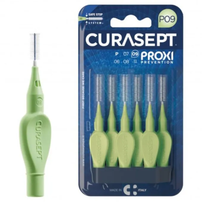 Curasept Proxi P09 Verde Chiaro/Light 6 Pezzi Scovolini