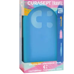 Curasept Travel Blu 1 Spazzolino + 1 Dentifricio 20 Ml + 3 Picks