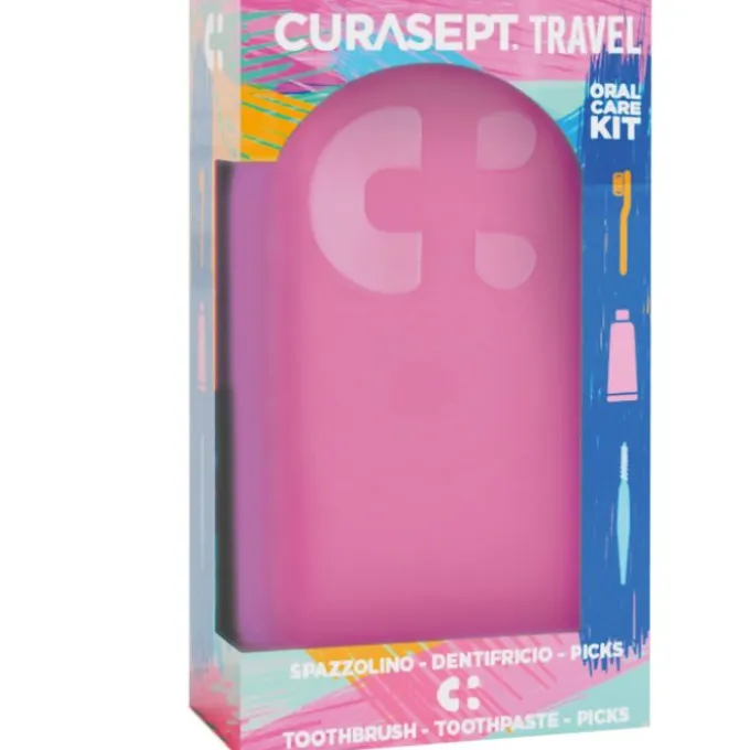 Curasept Travel Fuxia 1 Spazzolino + 1 Dentifricio 20 Ml + 3Picks