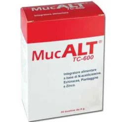 Ddfarma Mucalt Tc 600 Integratore Benesse Vie Respiratorie 20 Bustine 4 G