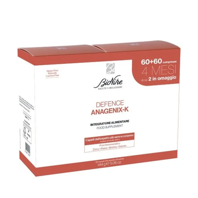 Defence Anagenix K 60 Capsule 2 Pezzi Senza Glutine Naturalmente Privo Di Lattosio