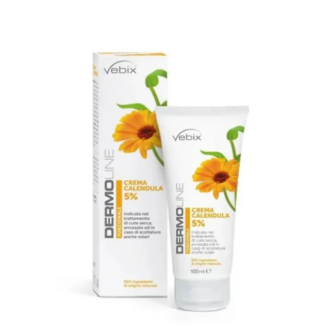 Dermoline Crema Viso Mani Calendula 5% 100 Ml Idratazione Pelle Normale