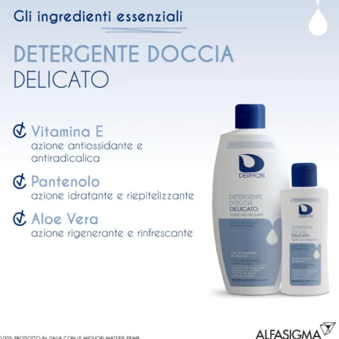 Dermon Detergente Doccia Delicato 400 Ml Detersione Pelle Normale