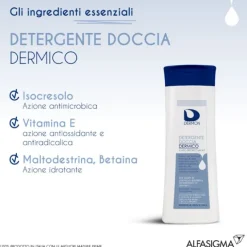 Dermon Detergente Doccia Dermico Per Infezioni Microbiche 250 Ml Detersione Pelle Normale