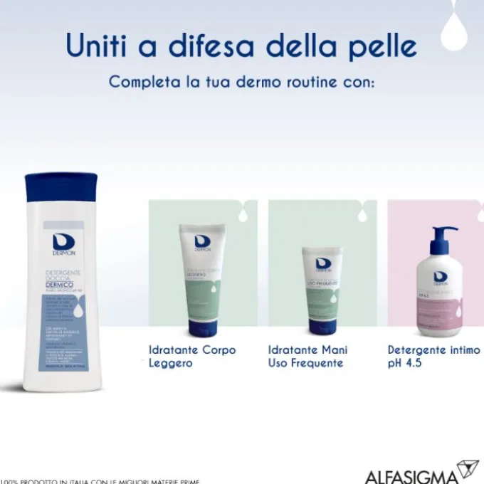 Dermon Detergente Doccia Dermico Per Infezioni Microbiche 250 Ml Detersione Pelle Normale