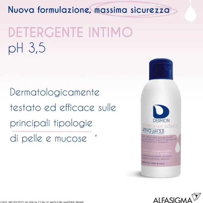 Dermon Intimo Attivo Ph 3.5 Azione Preventiva 250 Ml Igiene Quotidiana