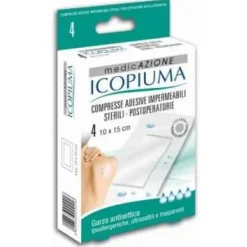Desa Pharma Icopiuma Compresse Adesive Postoperatorie 10X15 Cm 4 Pezzi Cerotti Post Operatori Classi