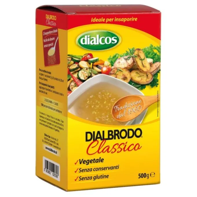 Dialcos Dialbrodo Classico Preparato Granulare Per Brodo Vegetale 500 G Alimenti Poveri Di Sodio