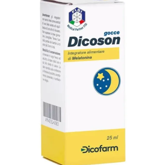 Dicofarm Fitoterapici Dicoson Gocce Integratore Di Melatonina 25 Ml Sonno