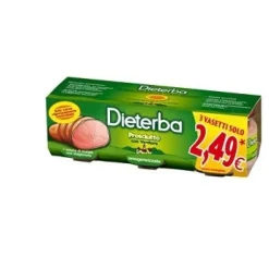 Dieterba Omogenizzato Prosciutto 3 Vasetti Da 80 G Carne