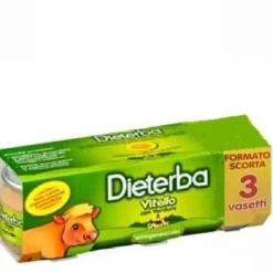 Dieterba Omogenizzato Vitello 3 Vasetti Da 80 G Carne