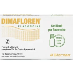 Dimafloren 6 Miliardi 10 Flaconcini Da 10 Ml Senza Glutine Fermenti Lattici