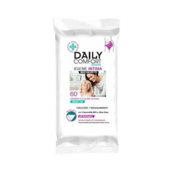 Diva International Daily Comfort Senior Panni Detergenti Igiene Intima 60 Pezzi