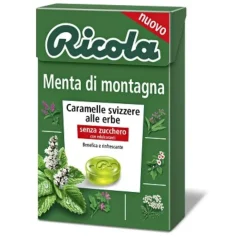 Divita Ricola Menta Di Montagna Caramelle Alle Erbe Senza Zucchero 50 G Alimenti Senza Zucchero