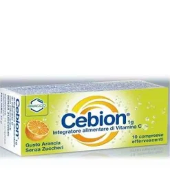 Dompe' Cebion Dompé Cebion Vitamina C 1000 Mg 10 Compresse Effervescenti Arancia Senza Zucchero