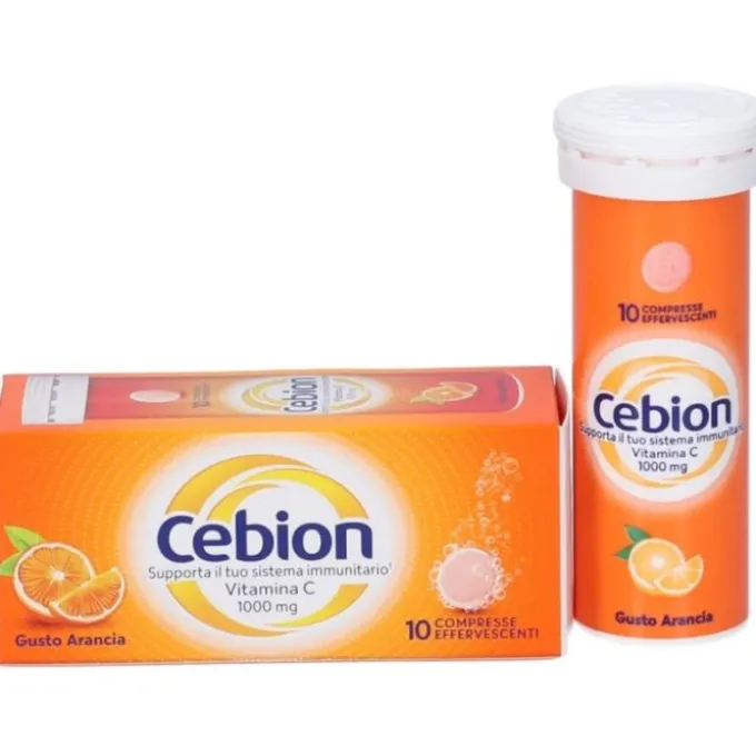 Dompe' Cebion Effervescente Arancia Integratore Vitamina C 10 Compresse