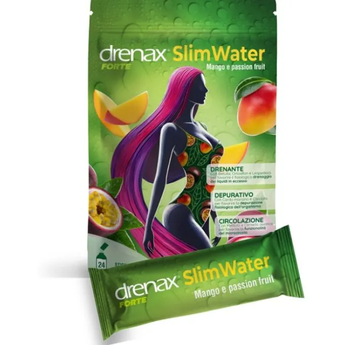 Drenax Forte Slim Water Mango E Passion Fruit 24 Bustine Granulati Effervescenti